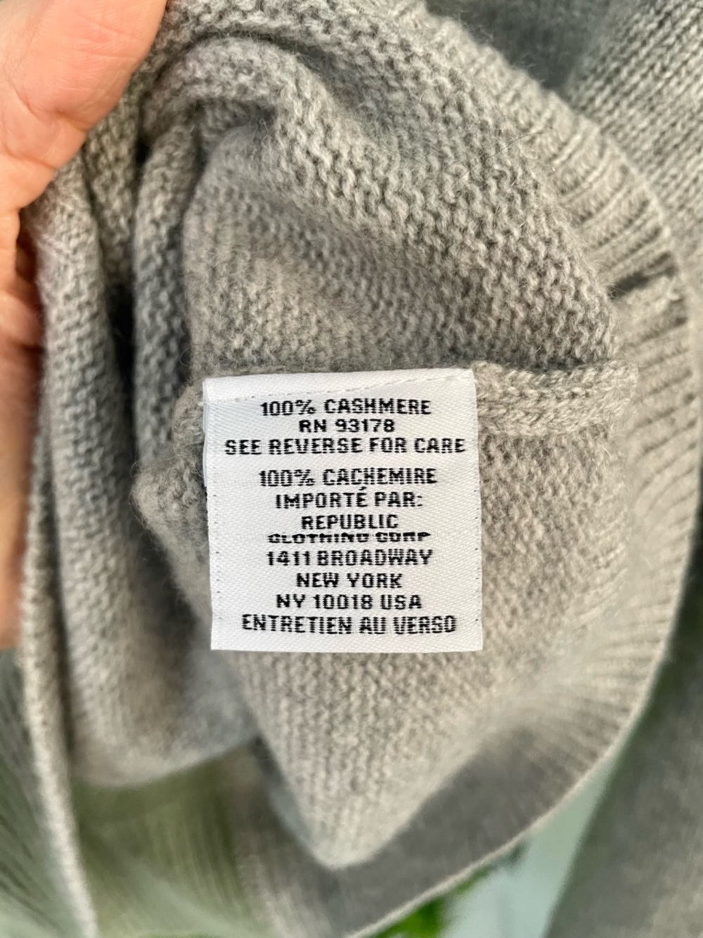 Magaschoni 100% Cashmere Colorblock Sweater | Sage Green Blush & Dove Large - Picture 6 of 8